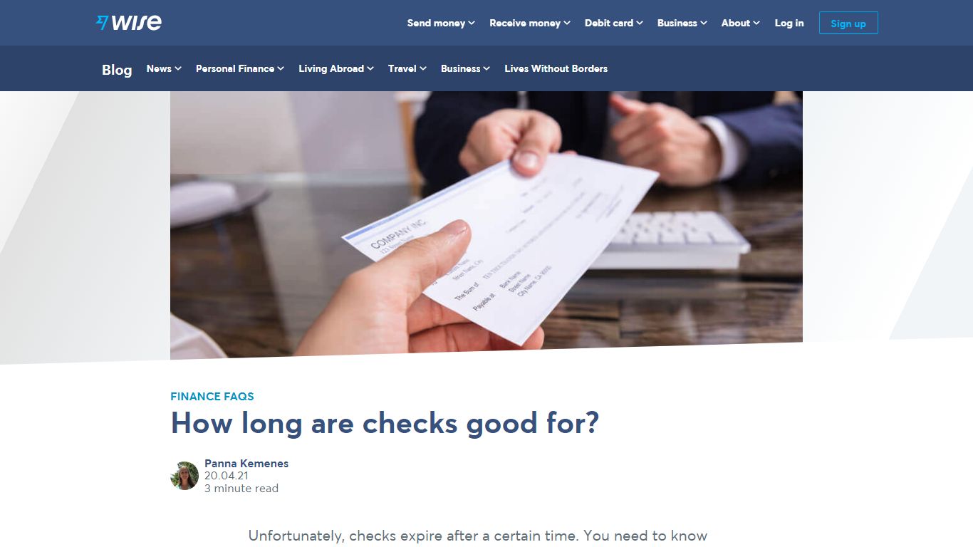 How long is a check good for? When do checks expire? - Wise